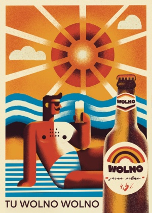 Plakat TU WOLNO WOLNO