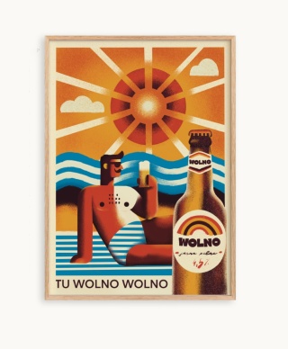 Plakat TU WOLNO WOLNO
