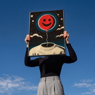 Plakat TY WIECZNIE MASZ GŁOWĘ W CHMURACH