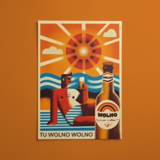 Pocztówka TU WOLNO WOLNO