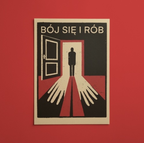 Pocztówka BÓJ SIĘ I RÓB