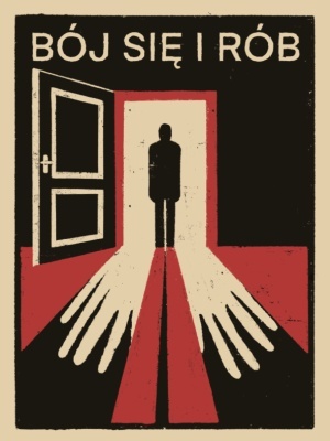 Pocztówka BÓJ SIĘ I RÓB